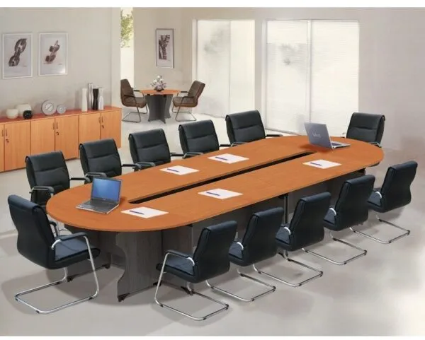Bàn Họp 12 Người Hình Elip 4m2 - BHVP28