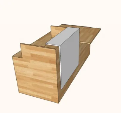 Bàn Quầy Gỗ MFC cao cấp 2m – QLTVP22