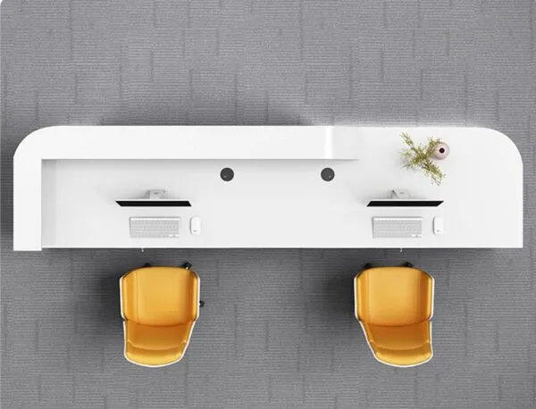 Bàn Quầy Lễ Tân Gỗ MDF 1m6 Sang Trọng – QLTVP07