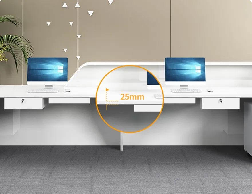 Bàn Quầy Lễ Tân Gỗ MDF 1m6 Sang Trọng – QLTVP07