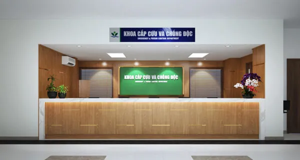 Quầy Lễ Tân Bệnh Viện 1m8 Dạng Thẳng – QLTVP35