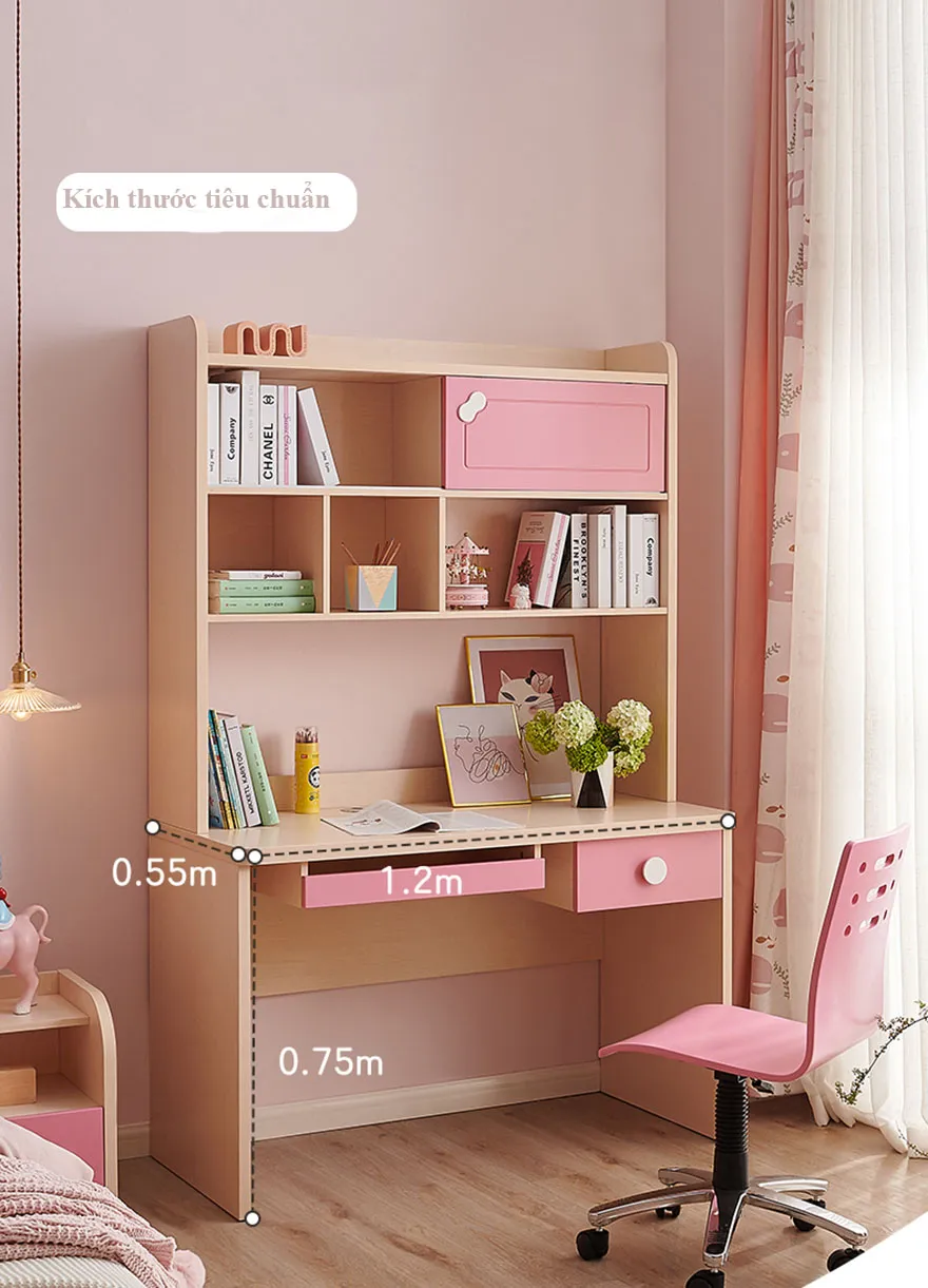Bộ Bàn Học Đẹp Cho Bé Gái - BHSVP17