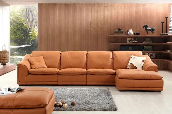 Sofa Góc Trái Bọc Da Bò Mỹ - SGVP18