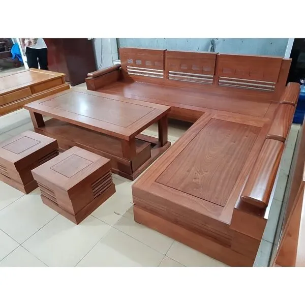 Sofa Góc Trái Gỗ Xoan Đào - SGVP16