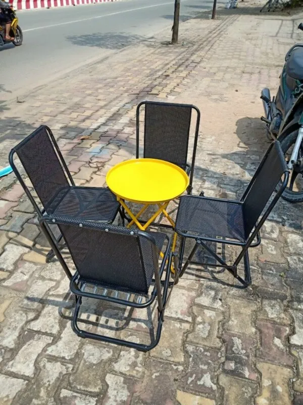 Bàn Ghế Cafe Khung Sắt Xếp Gọn - BGCVP04