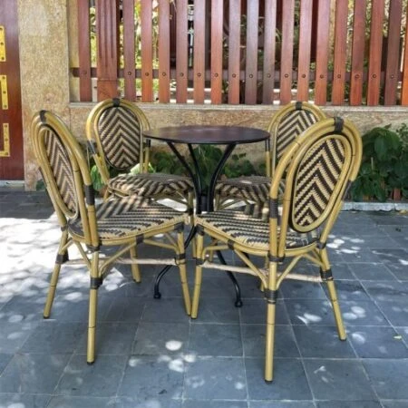 Bàn Ghế Cafe Sân Vườn Khung Nhôm Đúc - BGCVP07