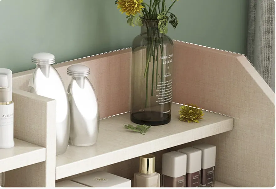 Bàn Phấn Trang Điểm Nhỏ Gọn Gương Tròn - BTDVP34