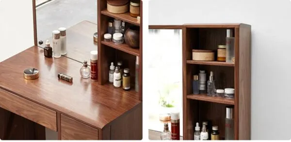 Bàn Phấn Gỗ MDF Gương Vuông - BTDVP02