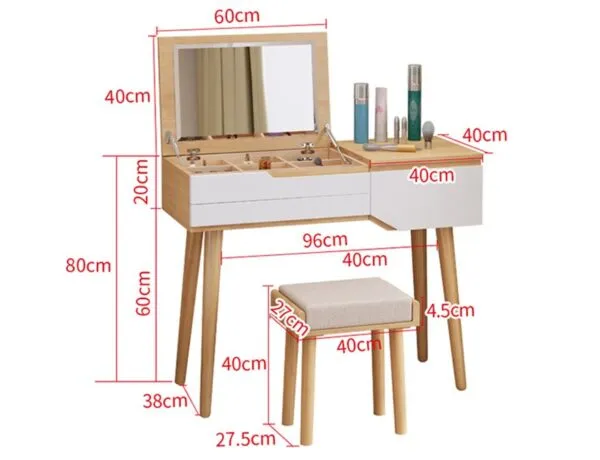 Bàn Trang Điểm Nhỏ Gọn Phong Cách Bắc Âu - BTDVP29