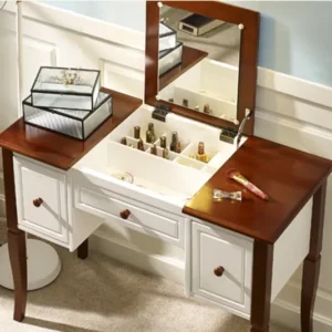 Bàn Trang Điểm Gỗ MDF Gương Gấp Cao Cấp - BTDVP27