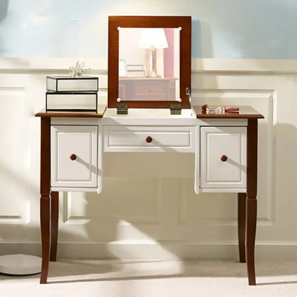 Bàn Trang Điểm Gỗ MDF Gương Gấp Cao Cấp - BTDVP27