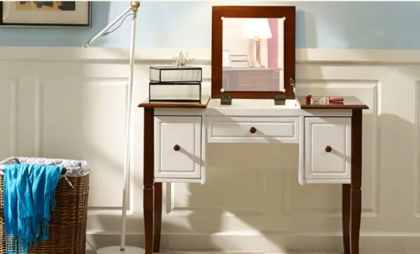 Bàn Trang Điểm Gỗ MDF Gương Gấp Cao Cấp - BTDVP27