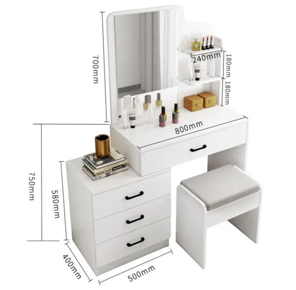 Bàn Trang Điểm Gỗ Công Nghiệp Liền Hộc - BTDVP01