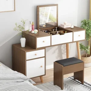 Bàn Trang Điểm Gương Lật Liền Hộc Tủ - BTDVP19