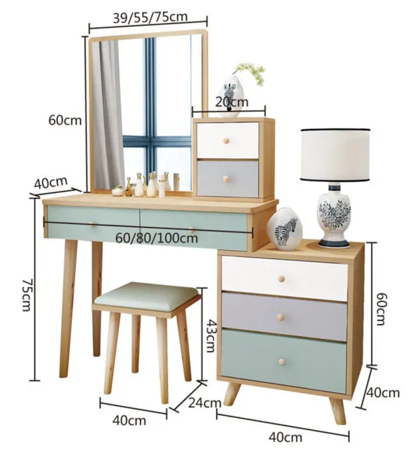 Bàn Trang Điểm Gỗ Công Nghiệp Hiện Đại - BTDVP04