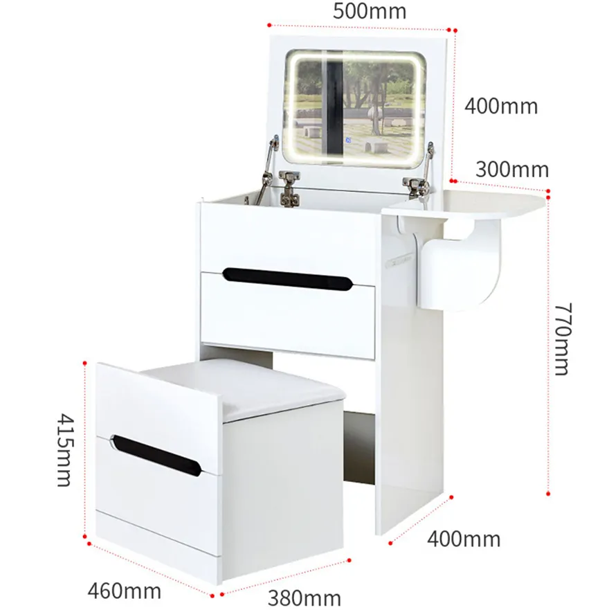 Bàn Trang Điểm Mini Gương Gấp Thông Minh - BTDVP15