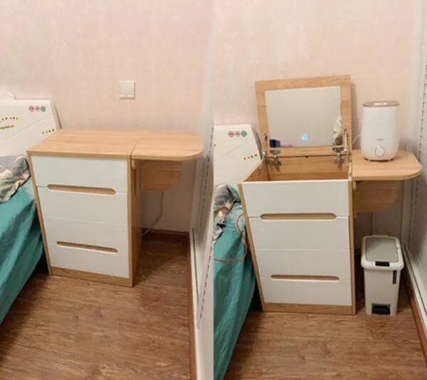 Bàn Trang Điểm Mini Gương Gấp Thông Minh - BTDVP15