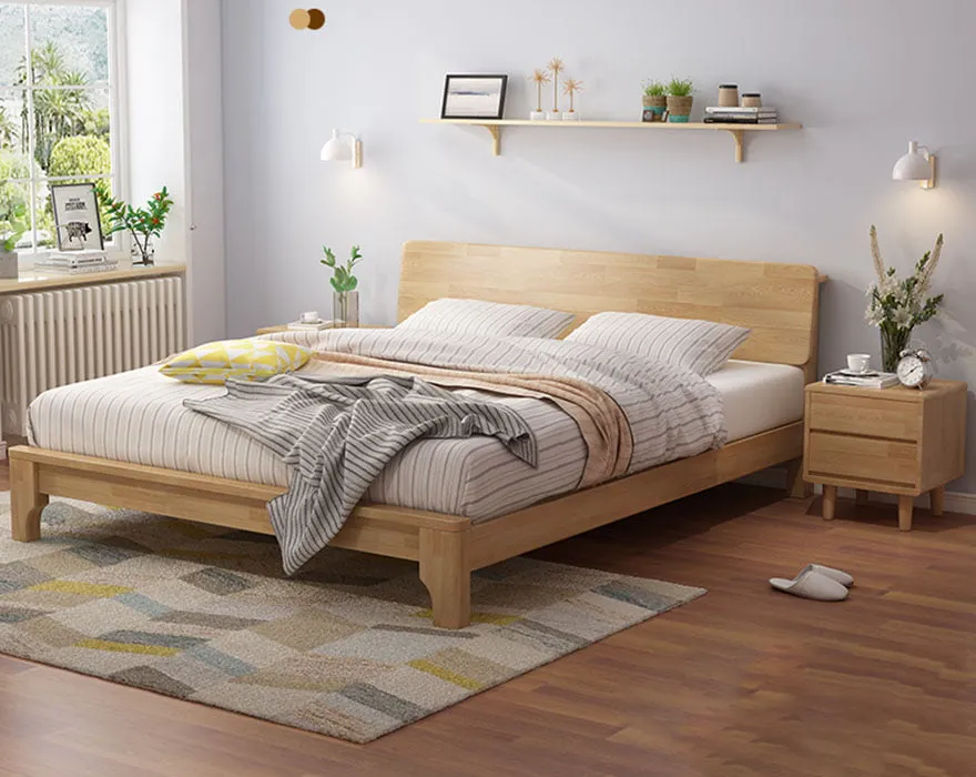 Giường Ngủ Gỗ Tự Nhiên 2m2 Có Ngăn Để Đồ - GNVP07