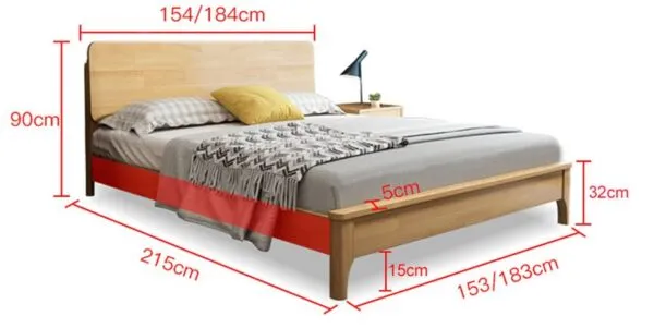 Giường Ngủ Gỗ Tự Nhiên 2m2 Có Ngăn Để Đồ - GNVP07