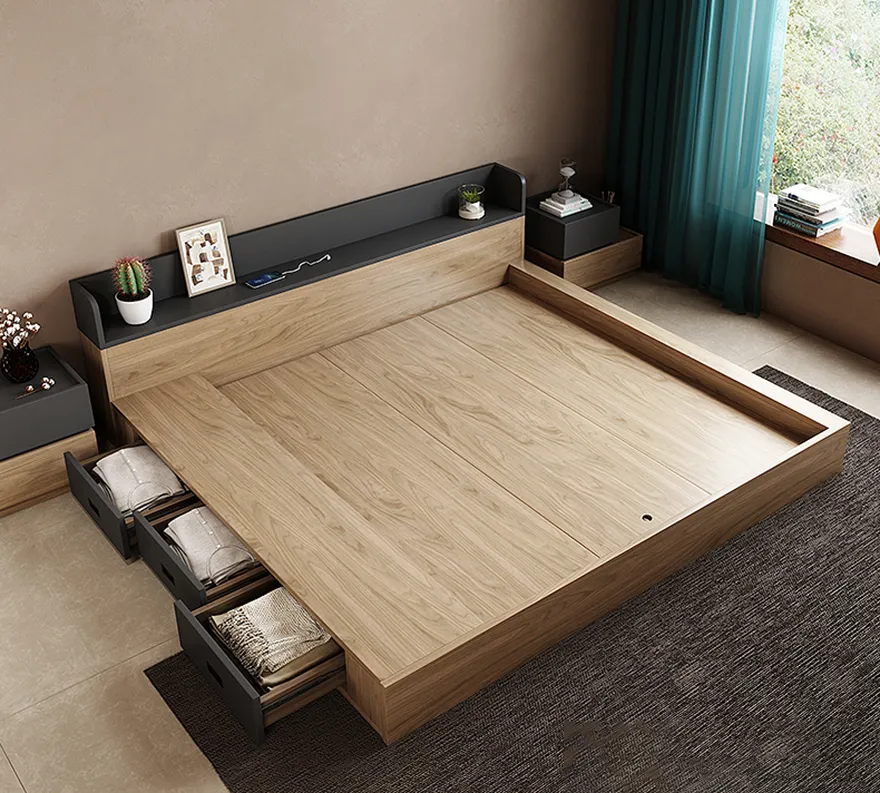 Giường Ngủ Kiểu Nhật Hiện Đại - GNVP17