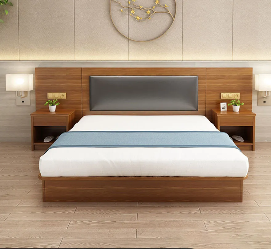 Giường Ngủ Có Tab Đầu Giường, Tấm Ốp Kéo Dài - GNVP15
