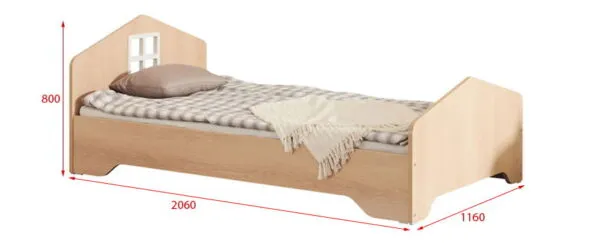Giường Ngủ Gỗ Hình Ngôi Nhà Cho Bé - GNVP11