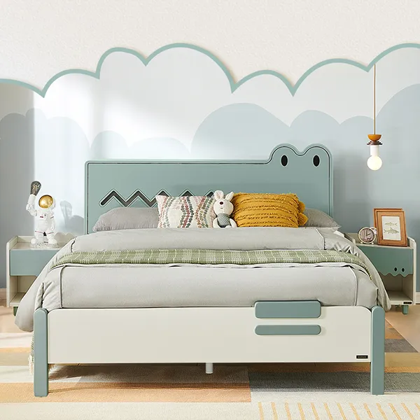 Giường Ngủ Gỗ MDF Hình Cá Sấu Cho Bé - GNVP22