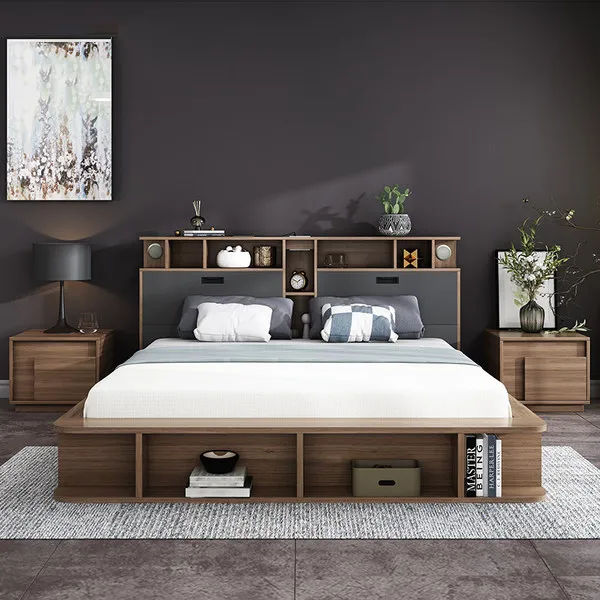 Giường Ngủ Thông Minh Liền Kệ Để Sách - GNVP23