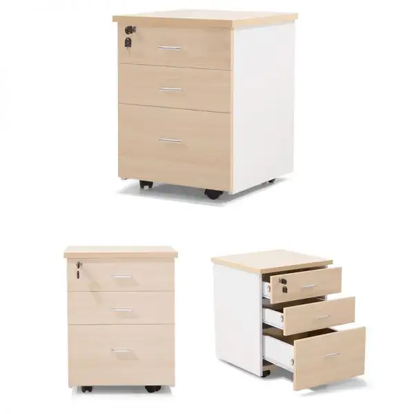 Hộc Tủ Di Động 3 Ngăn Gỗ MDF - HTVP02
