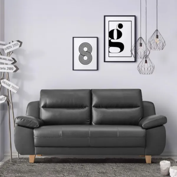 Sofa Da PU Màu Xám Nhập Khẩu Hàn Quốc - SDVP07