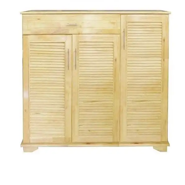 Tủ Giầy 3 Cánh Gỗ Cao Su Tự Nhiên - TGVP02