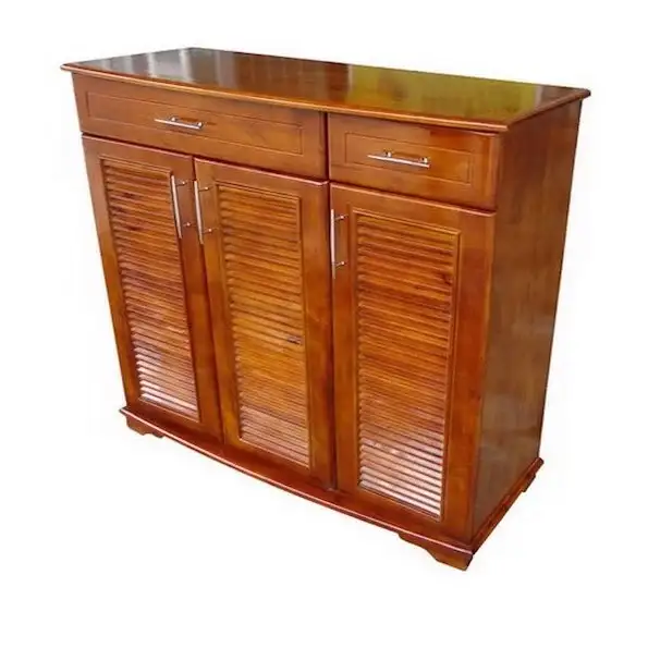 Tủ Giầy 3 Cánh Gỗ Cao Su Tự Nhiên - TGVP02