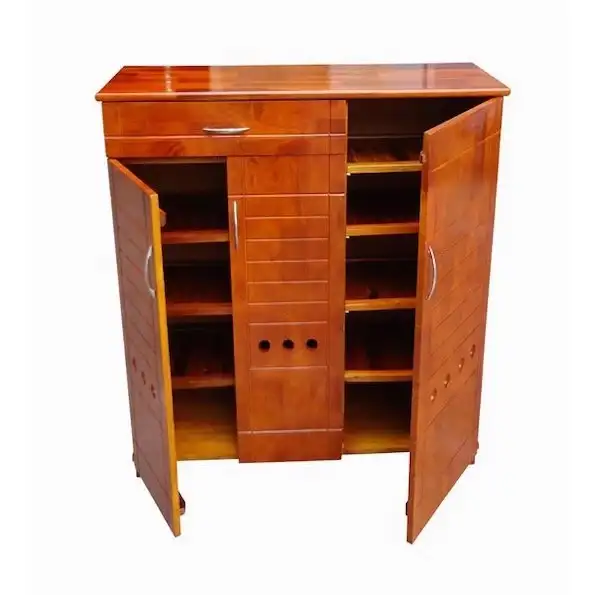 Tủ Giày 3 Cánh 5 Tầng Gỗ Cao Su - TGVP05