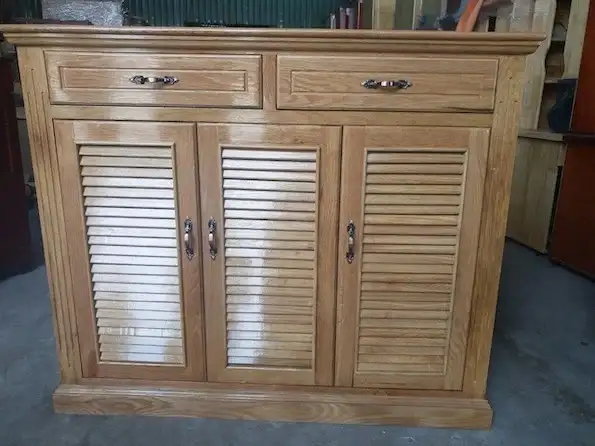 Tủ Giày Gỗ Sồi 3 Cánh 1m2 - TGVP10