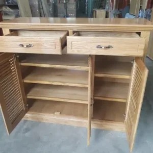 Tủ Giày Gỗ Sồi 3 Cánh 1m2 - TGVP10
