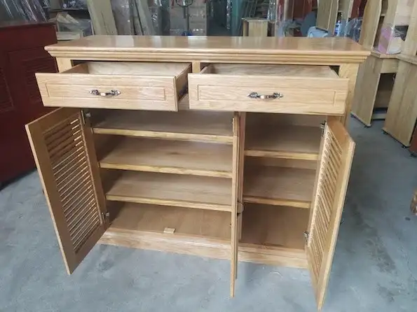 Tủ Giày Gỗ Sồi 3 Cánh 1m2 - TGVP10