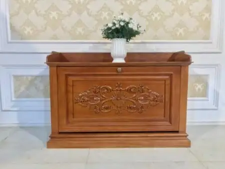 Tủ Giày Gỗ Gõ Đỏ Cánh Lật Thông Minh - TGVP19