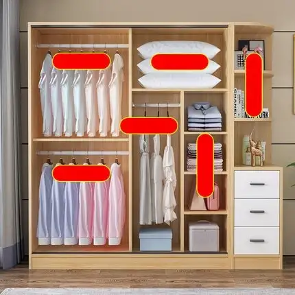 Tủ Quần Áo 4 Buồng Cánh Trượt - TQAVP16