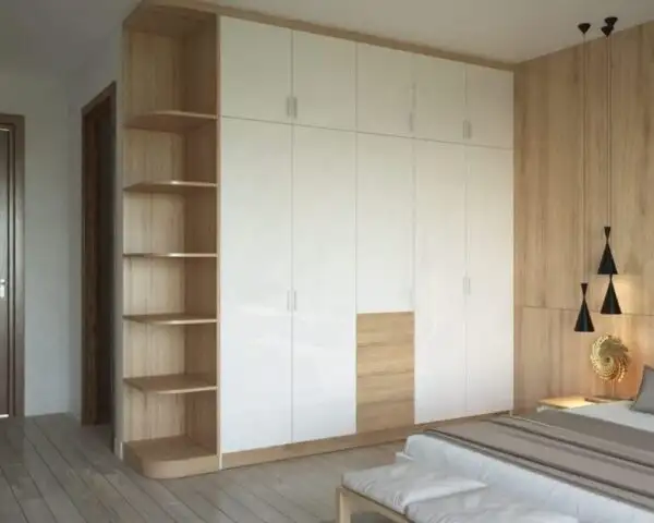 Tủ Quần Áo 6 Buồng Kết Hợp Kệ Để Đồ - TQAVP04