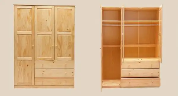 Tủ Quần Áo Gỗ MDF 2 Buồng - TQAVP05