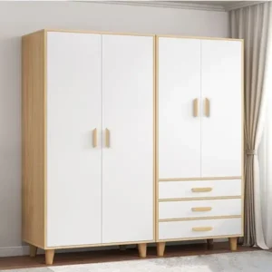 Tủ Quần Áo 2 Buồng 4 Cánh Gỗ MDF - TQAVP10