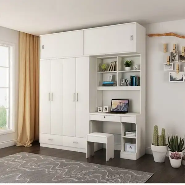 Tủ Quần Áo Nhựa Liền Bàn Làm Việc - TQAVP15