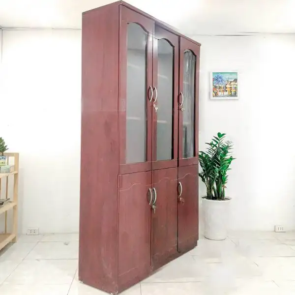 Tủ Tài Liệu Gỗ MDF 3 Cánh Kính - THSGVP12