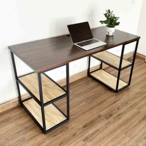 Bàn Làm Việc Khung Sắt Liền Kệ 1m4 - BLVVP76