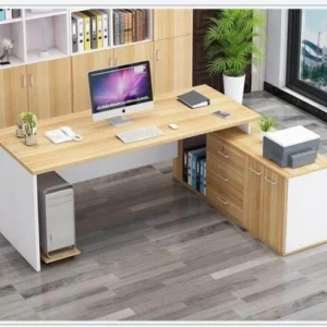 Bàn Giám Đốc Hiện Đại Có Tủ Phụ Và Giá Đỡ Máy Tính Case 1m6 - BGDVPXP01