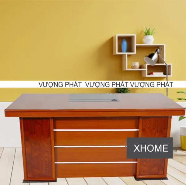 Bàn Giám Đốc Yếm 3 Sọc Trắng 1m6 - BGDVPXP12