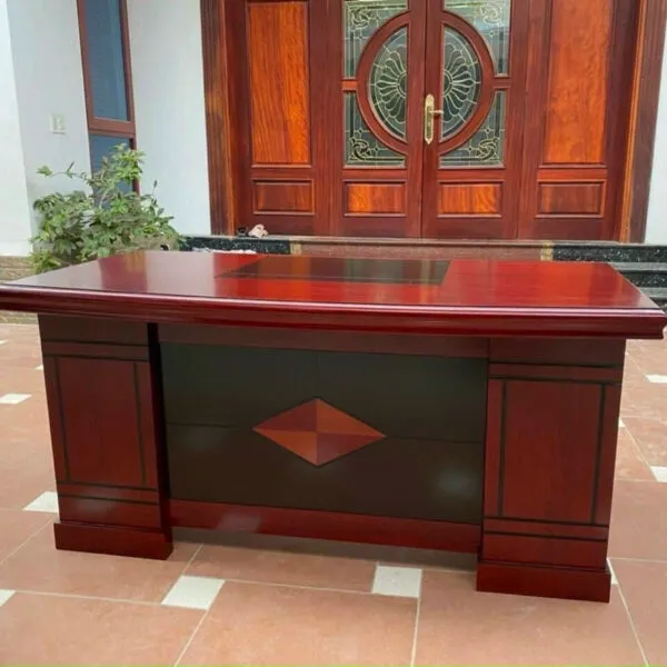 Bàn Giám Đốc Yếm Hoa Văn Hình Thoi 1m6 - BGDVPXP14