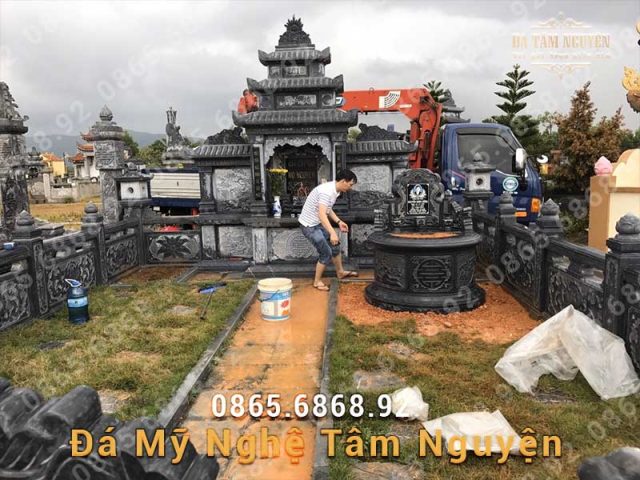 Mộ đá tròn cải táng đẹp