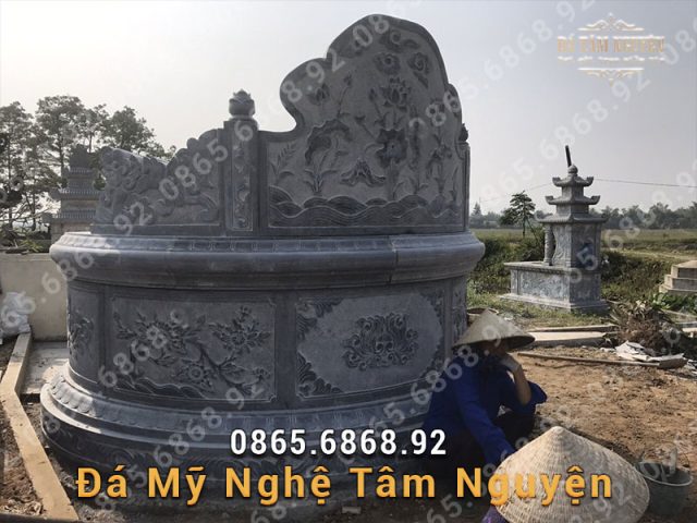 Mộ đá tròn đẹp ở Hải Dương