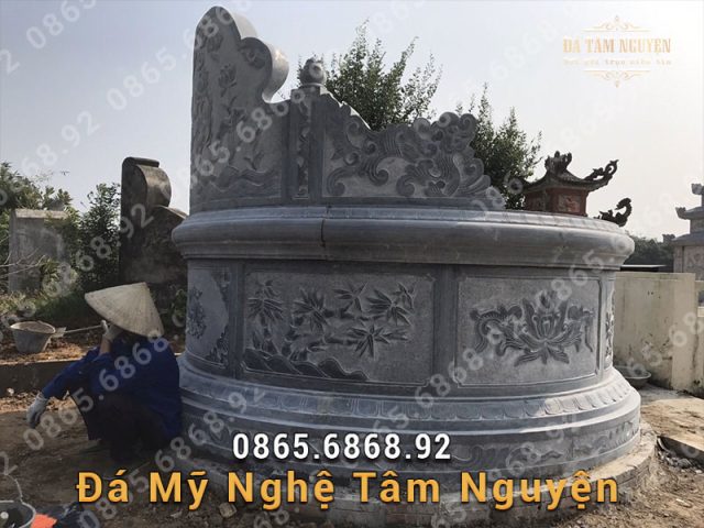 Mộ đá tròn đẹp ở Hải Dương